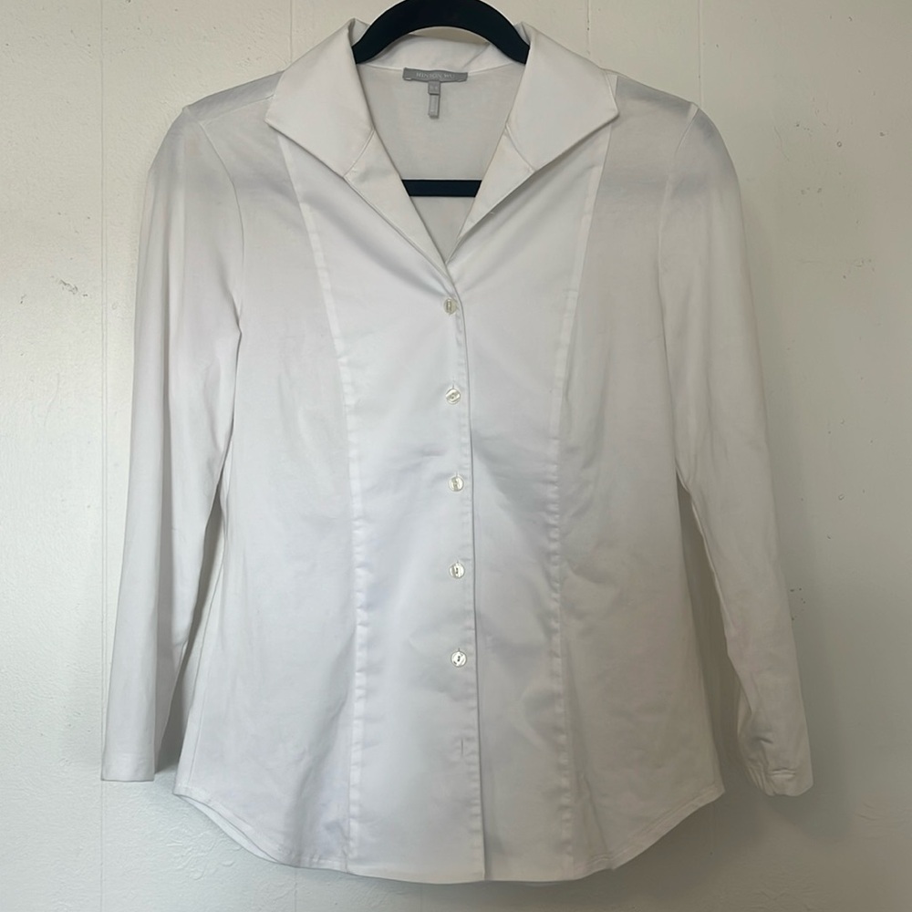 Hinson Wu “Donna” 3/4 Sleeve Wing Collar "T" Shirt X Small